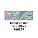 Friendly Plastic - Metallic Print Swirl/Black